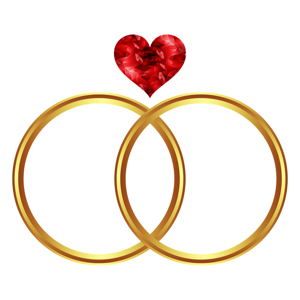 a heart, ring, icon, gold, lovers, wedding, engagement, rings, love, for design, for web, transparent background, red, gradient, graphic arts, photoshop, symbol, sample, emblem, decoration, decor, style, element, for photoshop